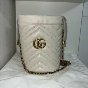Gucci Cream Crossbody Bag with Gold Accents
